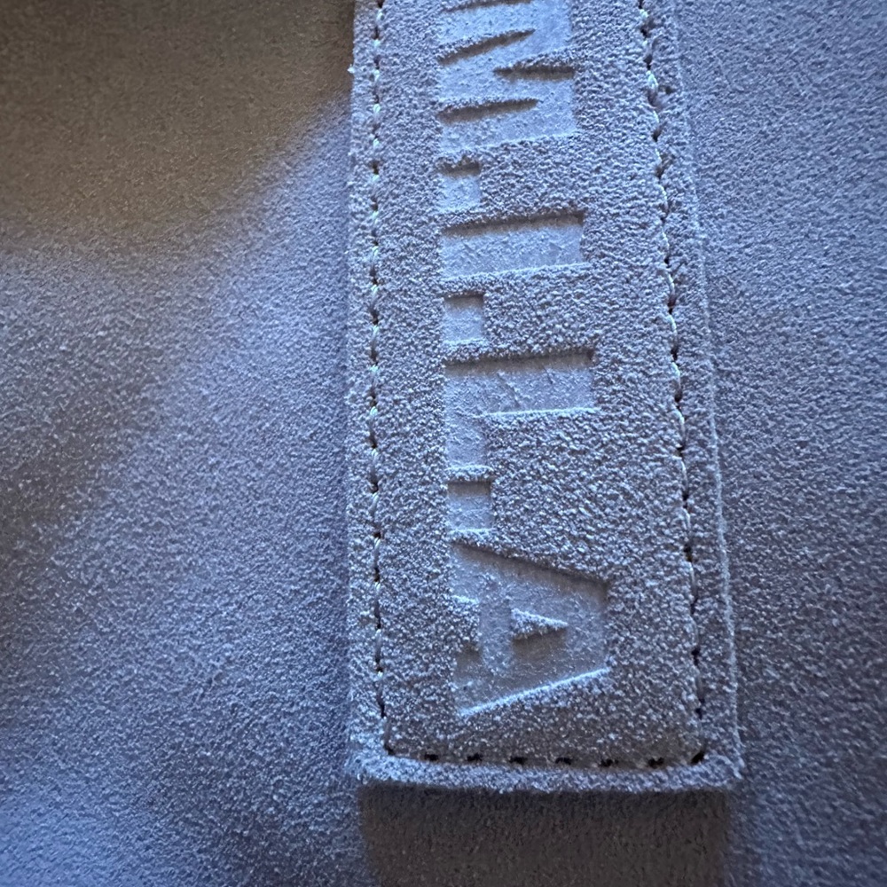 M.I.L.A Blush Pink Suede Tote Bag Large Minimalist Luxury Everyday Work Travel - Picture 8 of 16